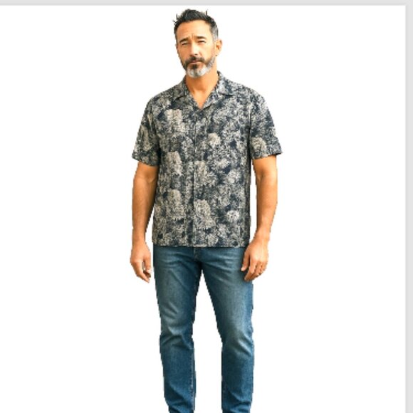 Harley-Davidson Hawaiian Shirt Men’s Size S Black Motorcycle Tropical Button Up - Picture 11 of 11